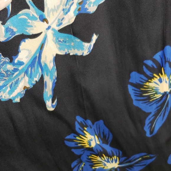 Banana Republic Navy Blue Floral Blouse - Picture 5 of 10